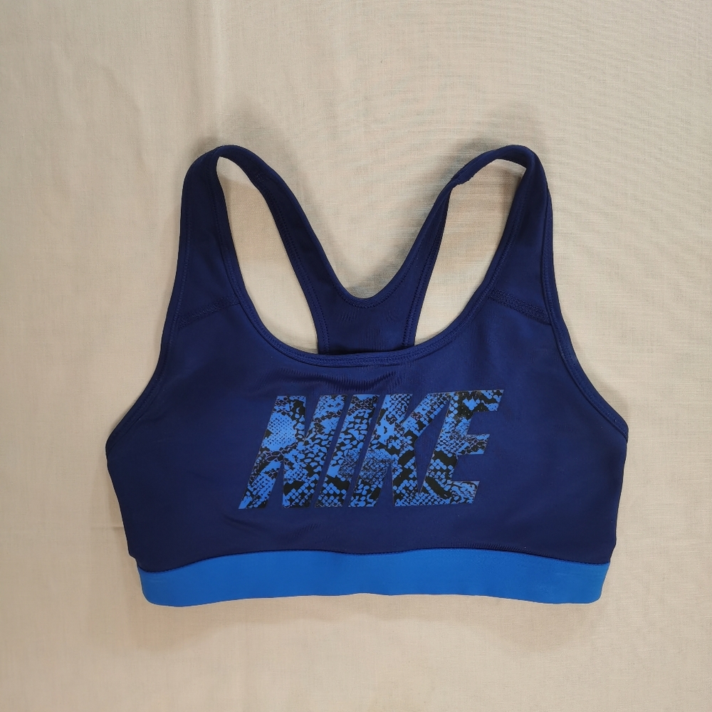 Nike Dri-Fit Women's Blue Snake Print Sports Bra S